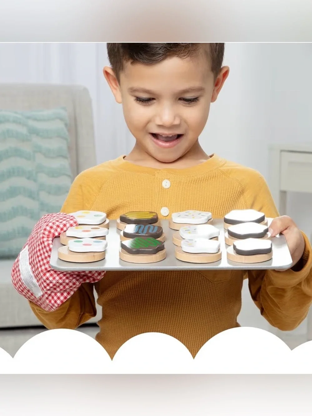 Melissa & Doug Wooden/Velcro stick Cookie Play Set - NEW